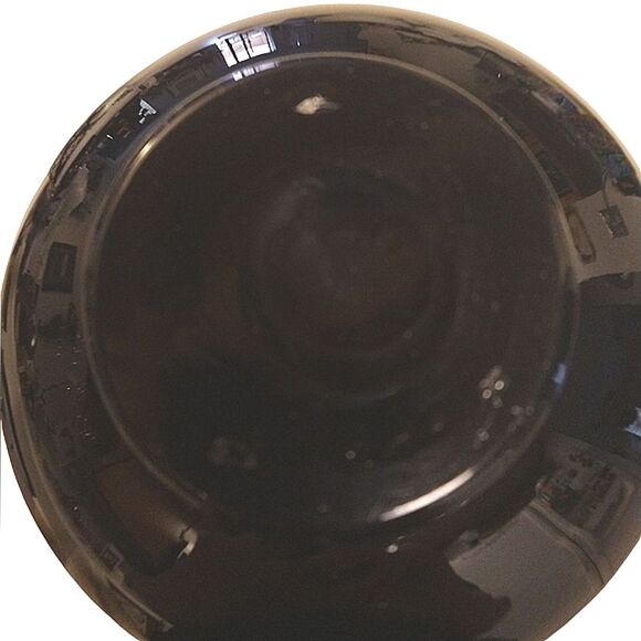 Jet Black Hand Blown Glass Vase Heavy, Thick. Great for Halloween 🎃 - Picture 4 of 7